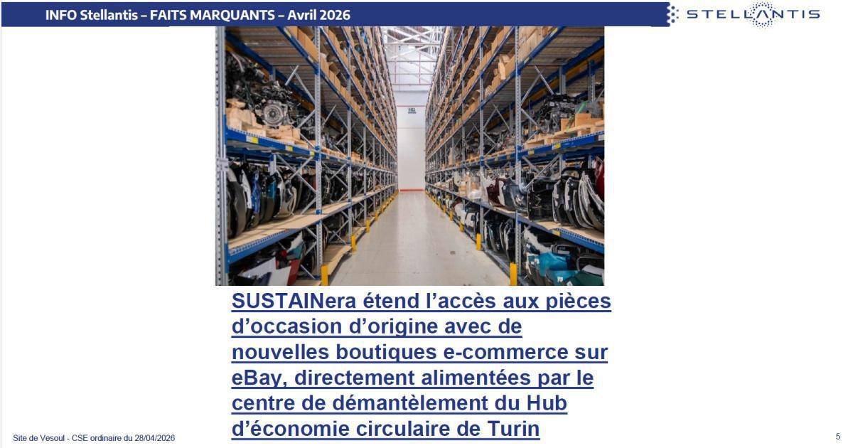 Quelques données et infos suite au CSE du 28 Avril 2026