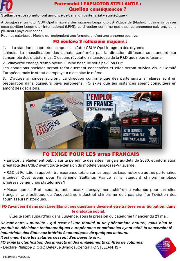 Annonces Stellantis-Leapmotor du 8mai 2026