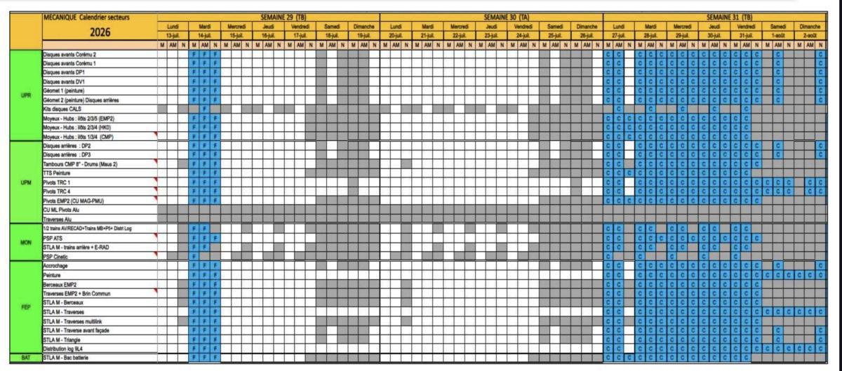 MULHOUSE : NOTE HORAIRE JUIN - JUILLET