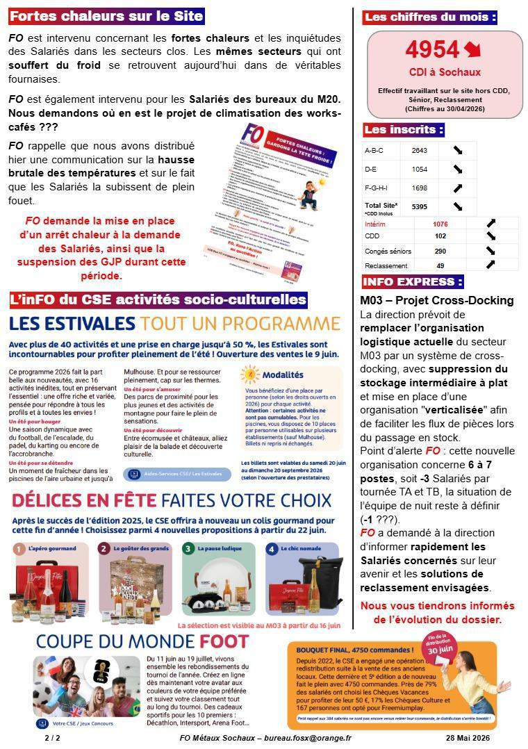SX/BP: Tract CSE ORDINAIRE du mois de Mai 2026