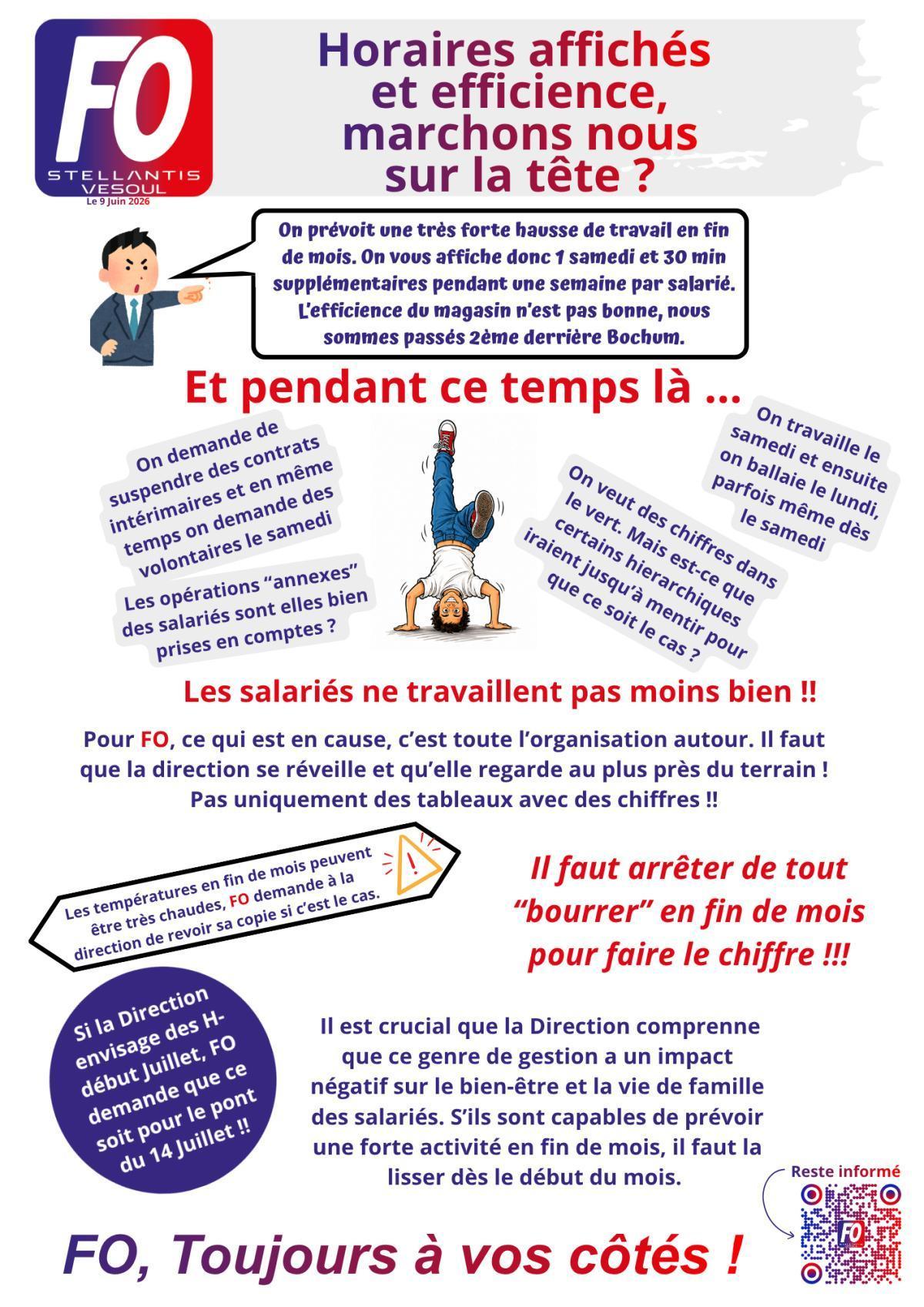 Horaires affichées et efficience, marchons nous sur la tête ? Horaires affichées et efficience, marchons nous sur la tête ?