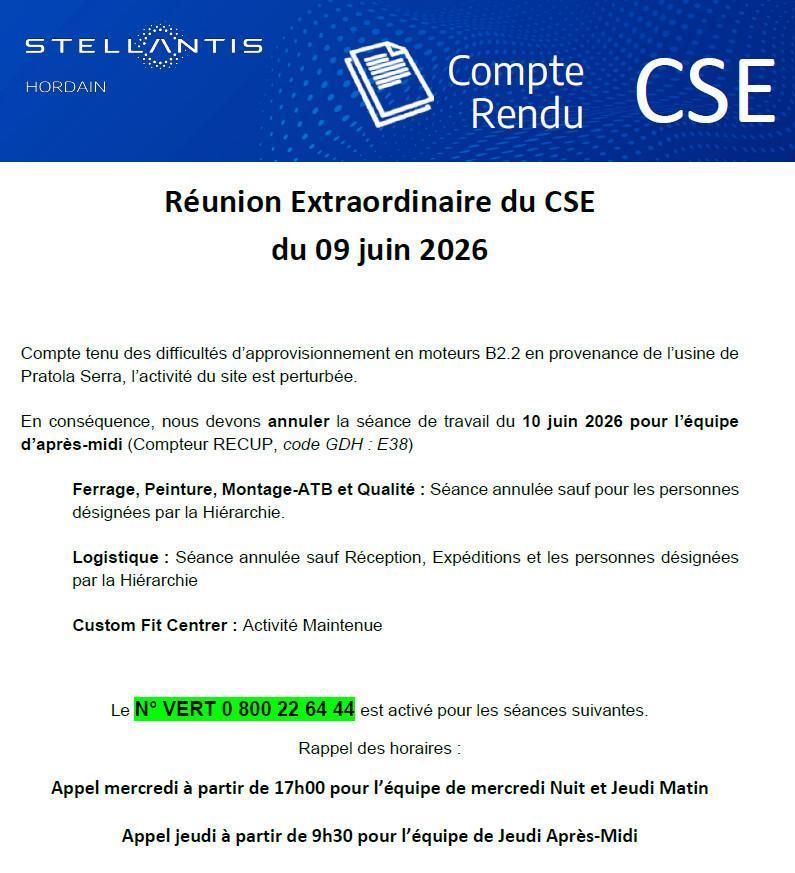 CSE Extra du 9 juin 2026 17h15