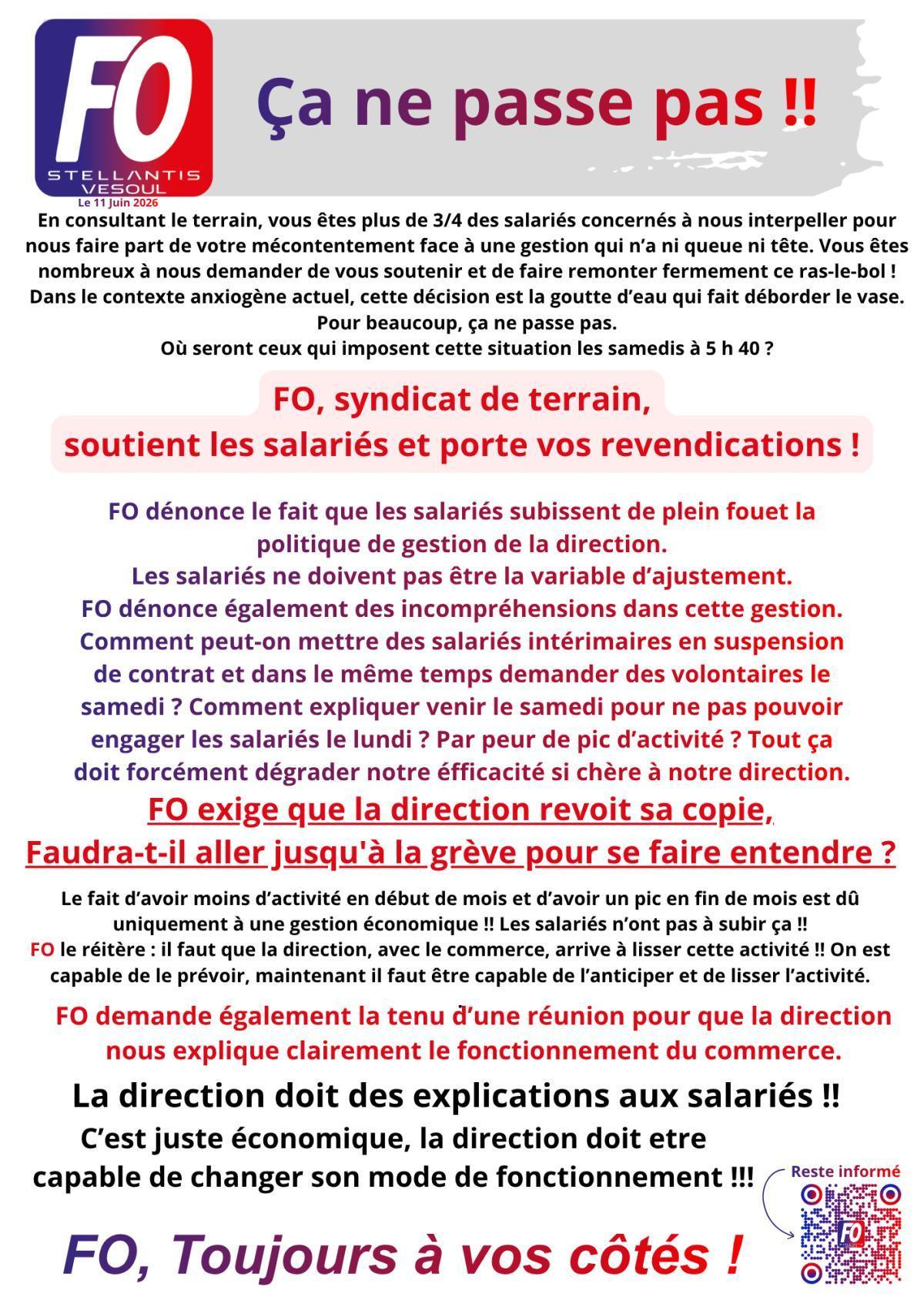 Ça ne passe pas !!