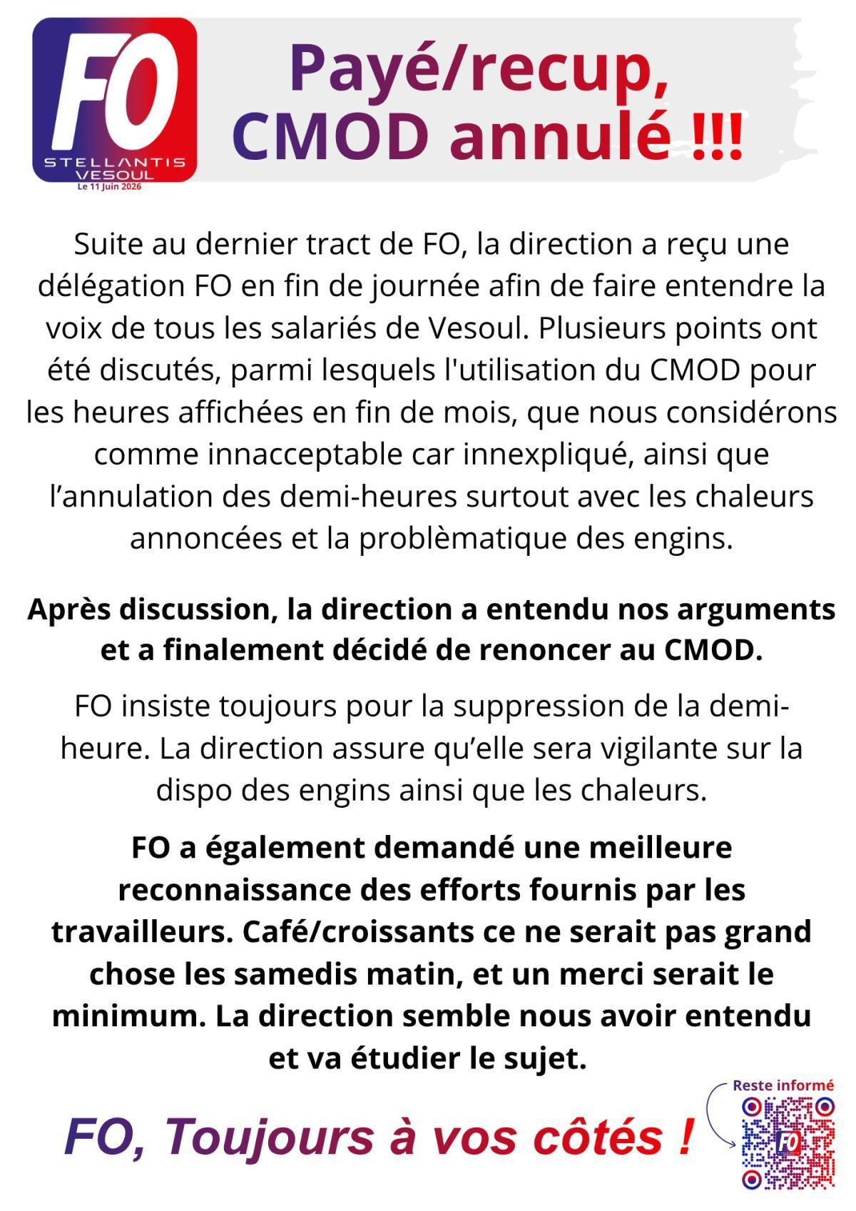 Payé/recup, CMOD annulé !!! Payé/recup, CMOD annulé !!!