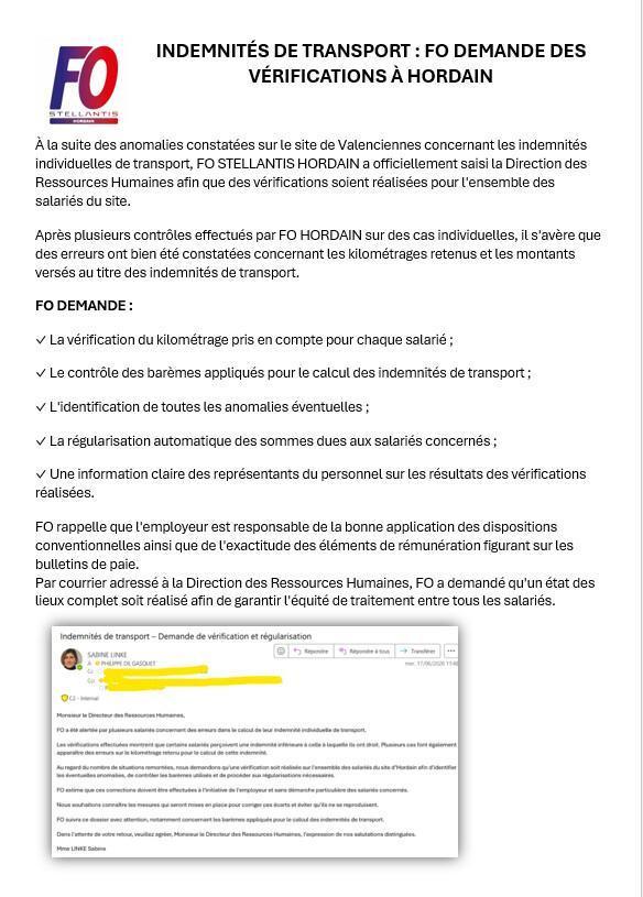  pour FO chaque kilomètre compte !