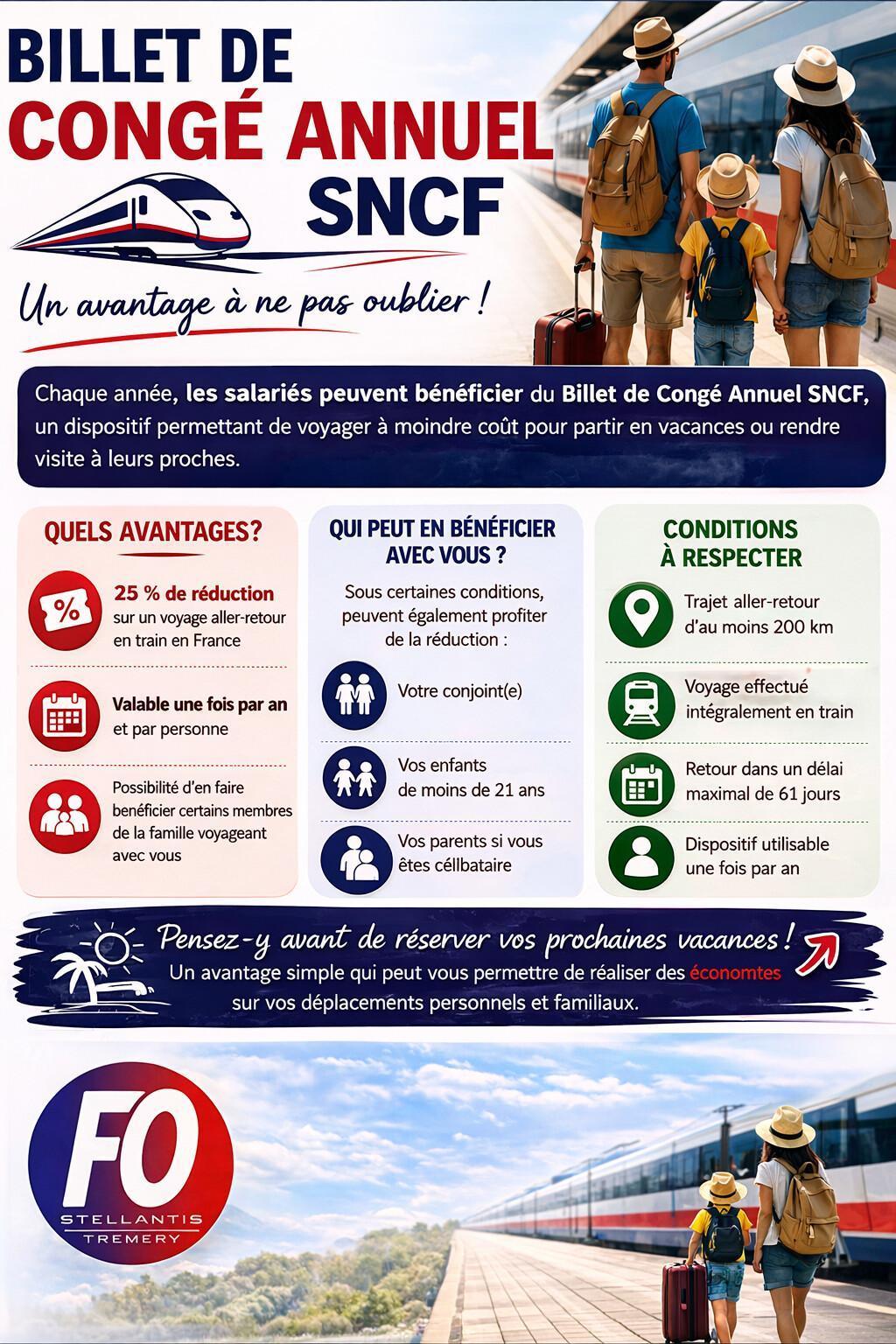 Billet de Congé Annuel SNCF