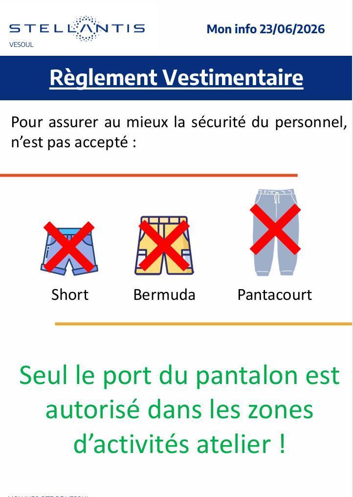 Règlement vestimentaire