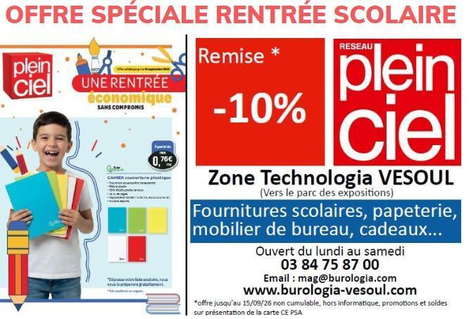 Offre Spéciale Rentrée Scolaire "Plein Ciel"