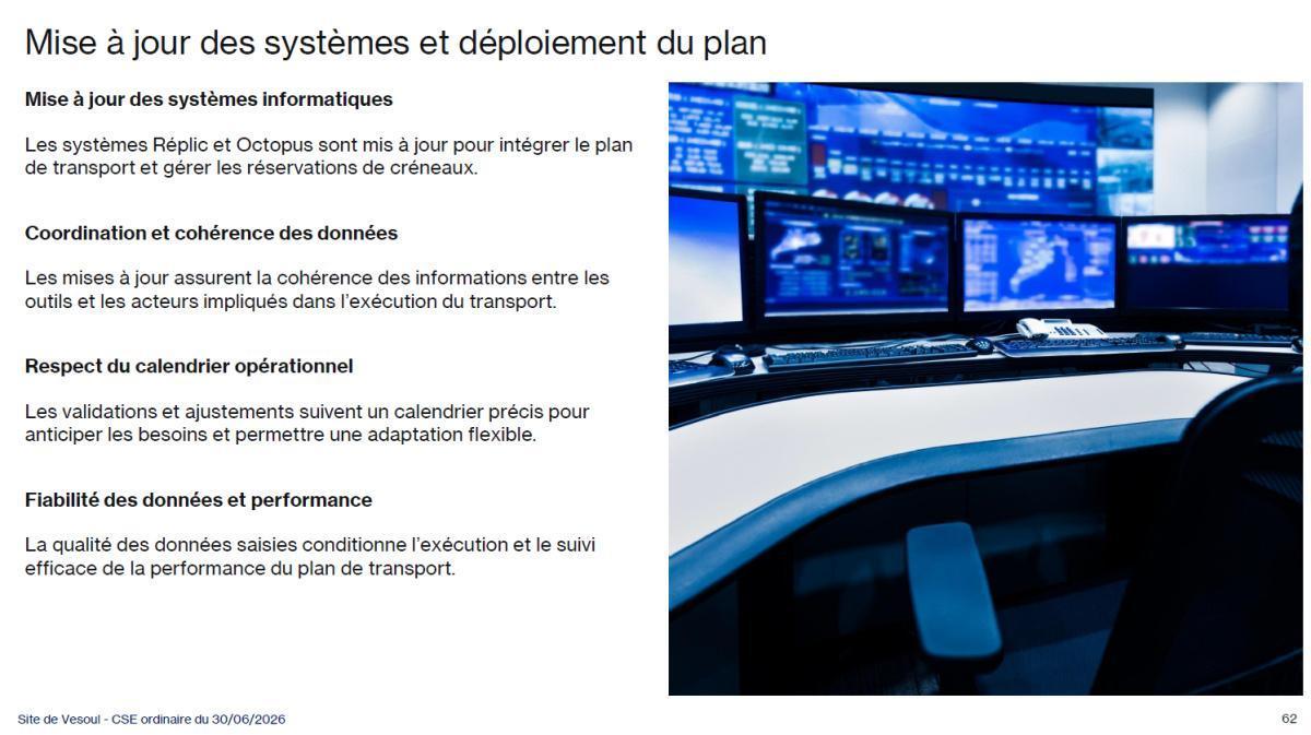 CSE de juin : Présentation plan transport