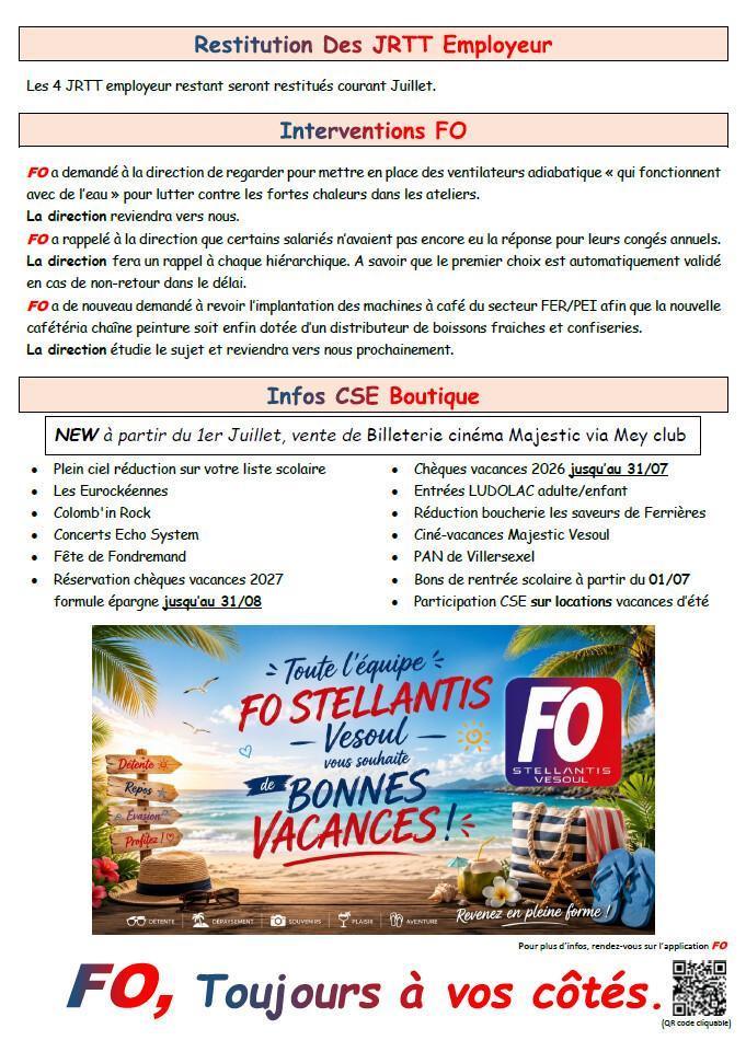 Compte rendu CSE du 30 Juin 2026