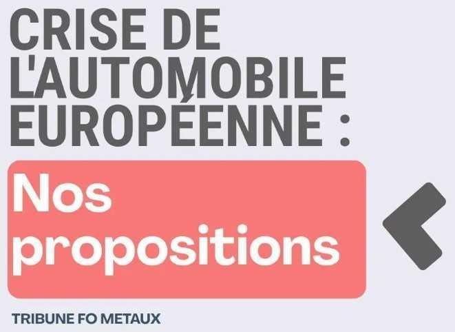 FEDERATION FO -> Crise de l'automobile européenne : les propositions de FO Métaux