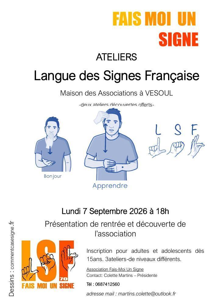 Atelier langue des signes Française