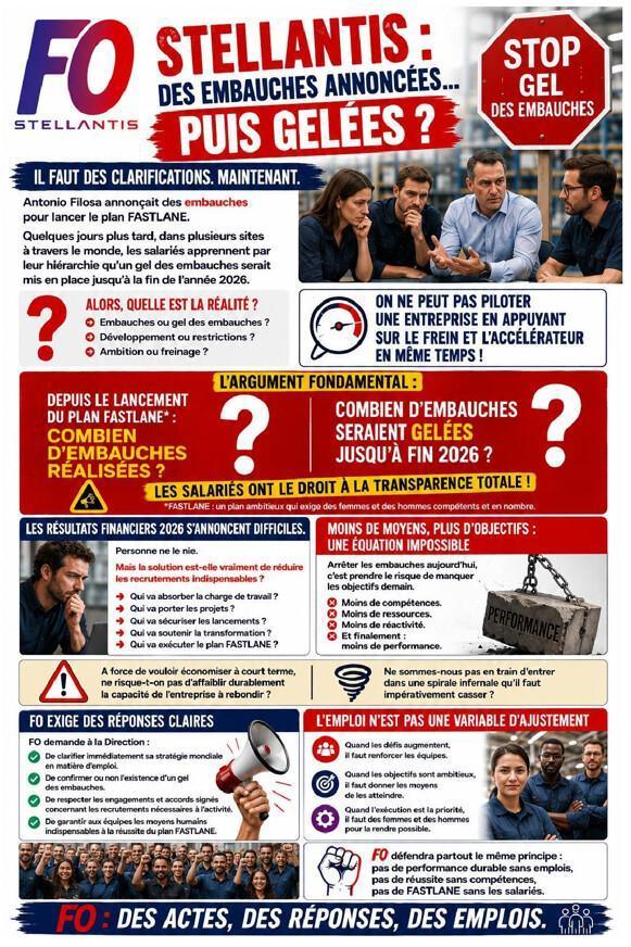 MU: GEL DES EMBAUCHES