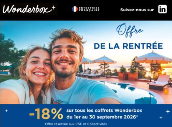 Offre de rentrée Wonderbox