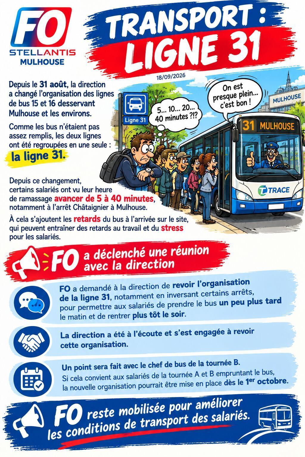 MU: BUS LIGNE 31 - FO INTERVIENT