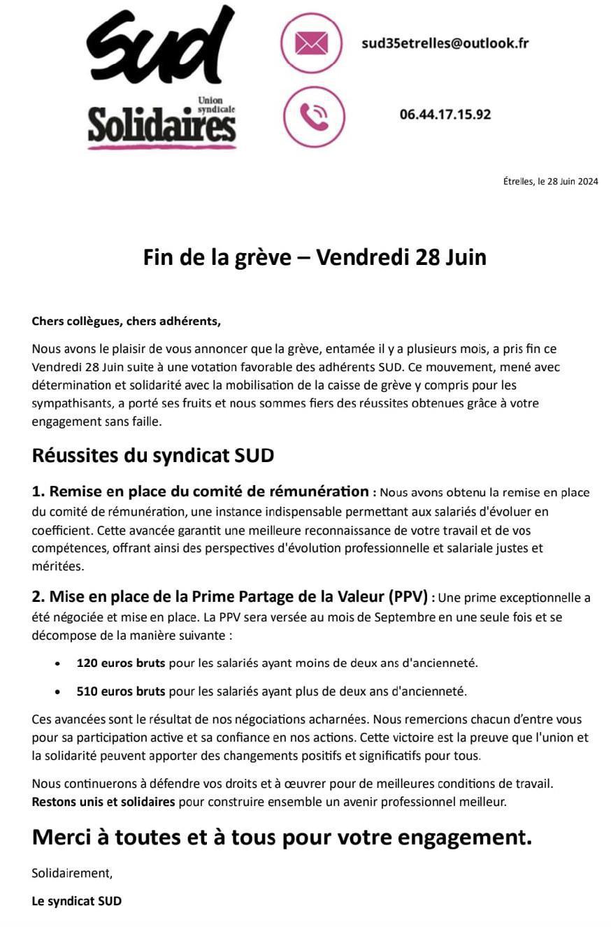 Victoire à Concentrix Vitré