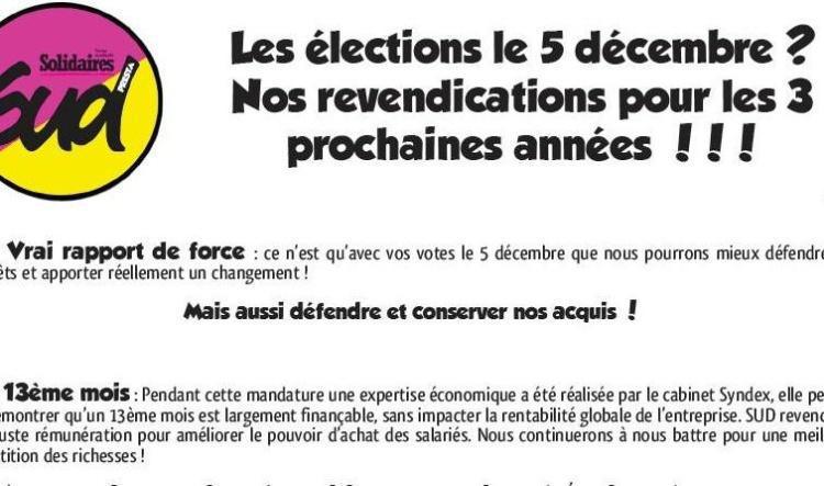 Concentrix 14 : le 5 décembre je vote SUD !