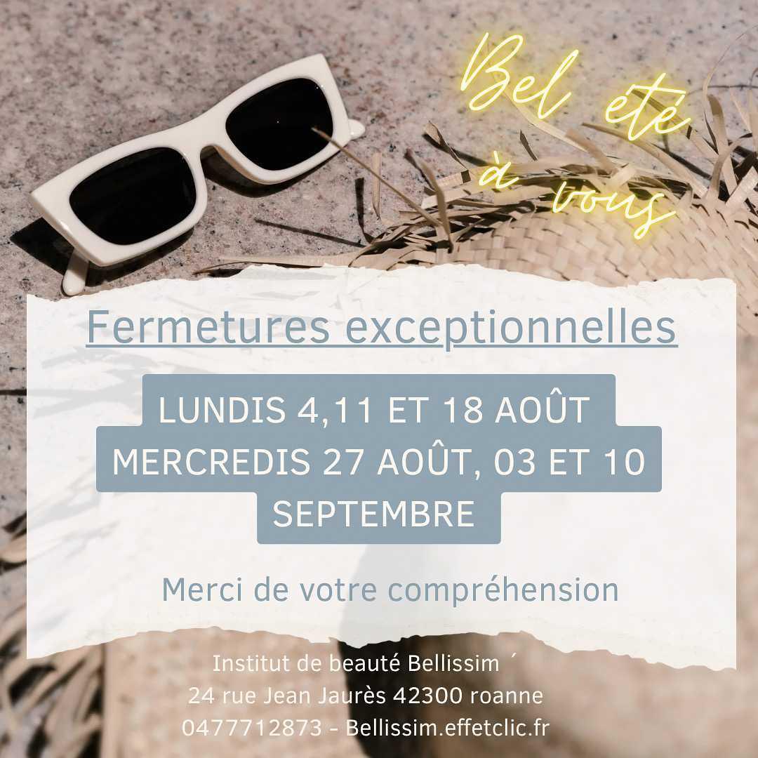 Fermetures exceptionnelles