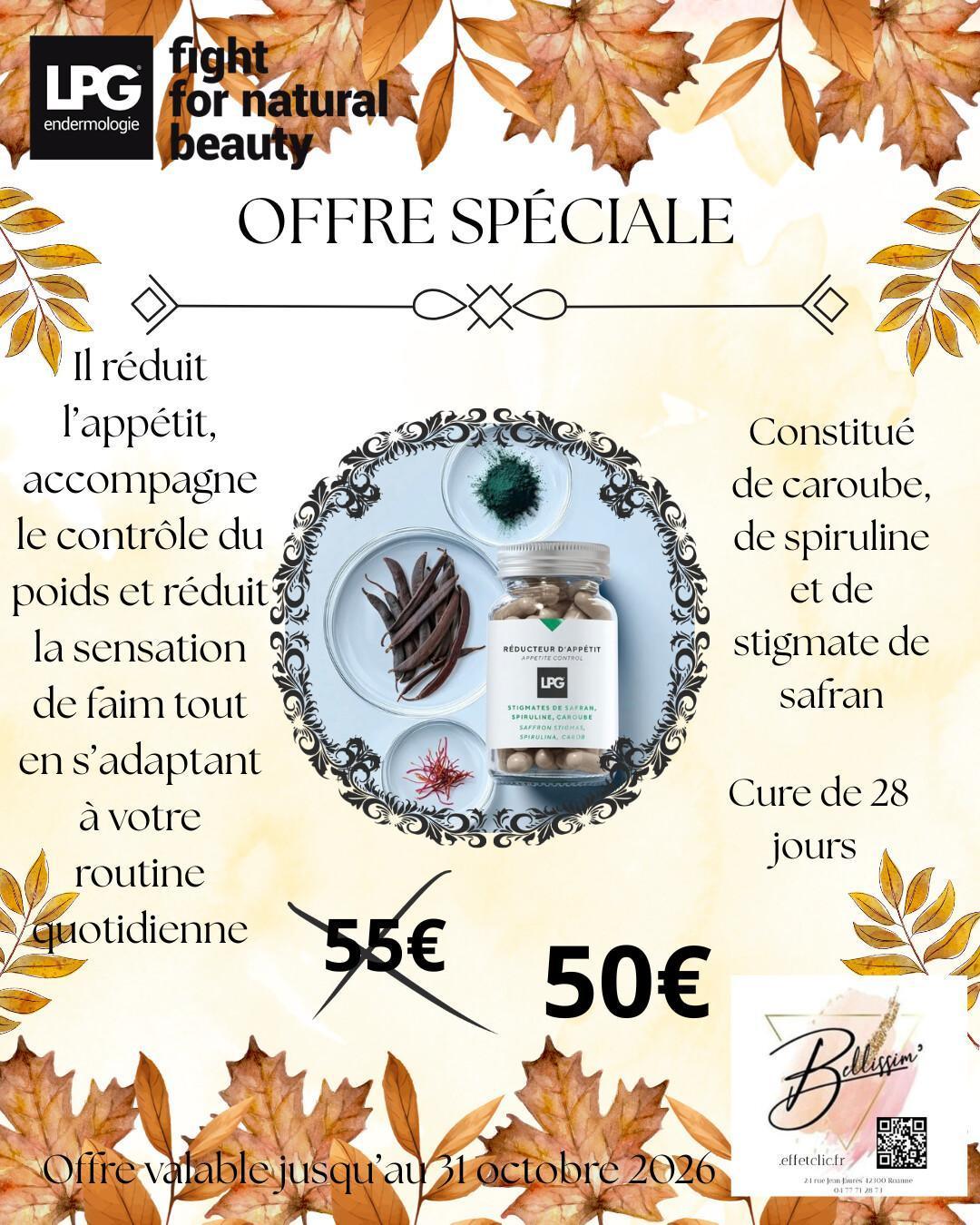 Offre Spéciale Cosmétique LPG Octobre 