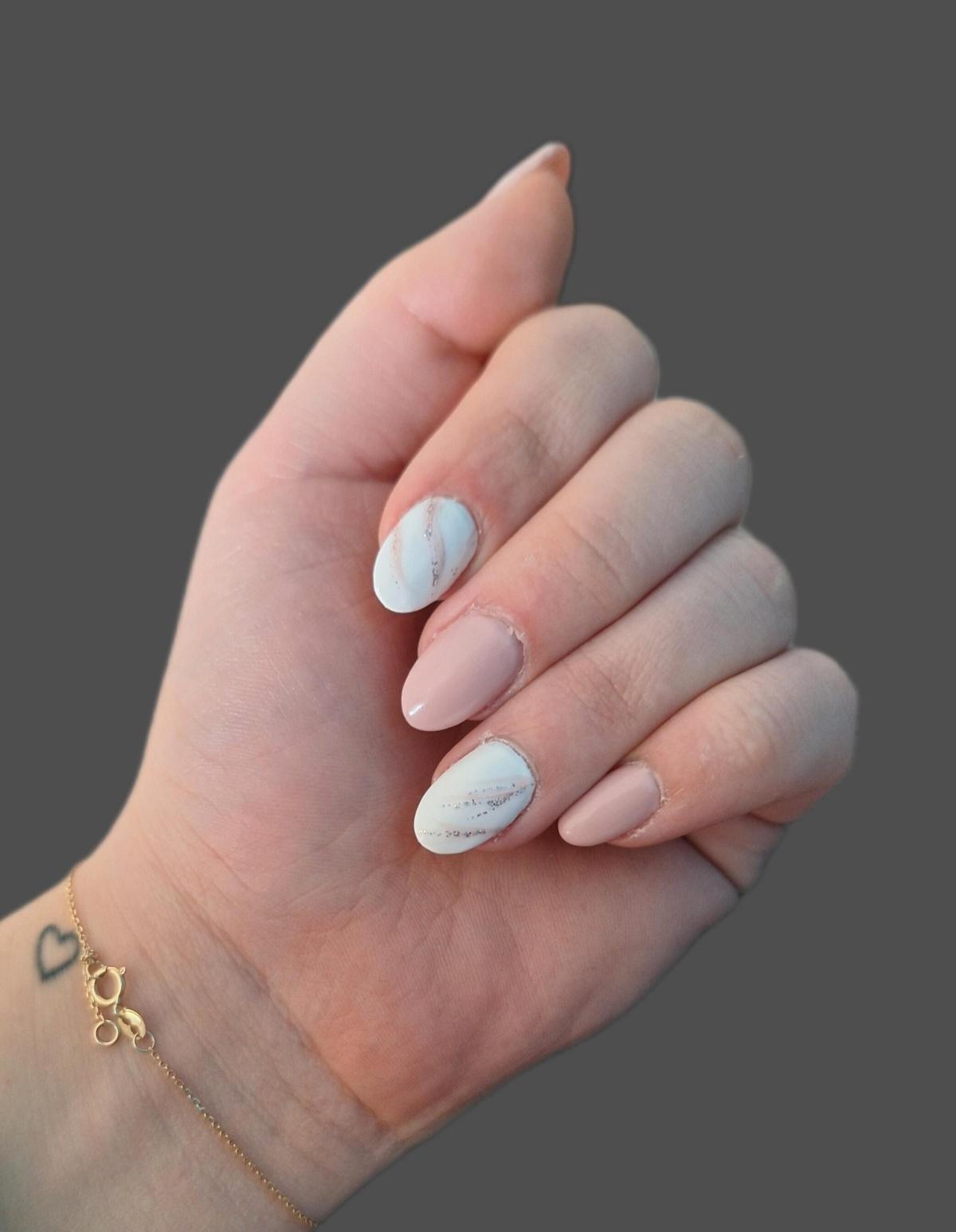 Pose en gel effet marbre 