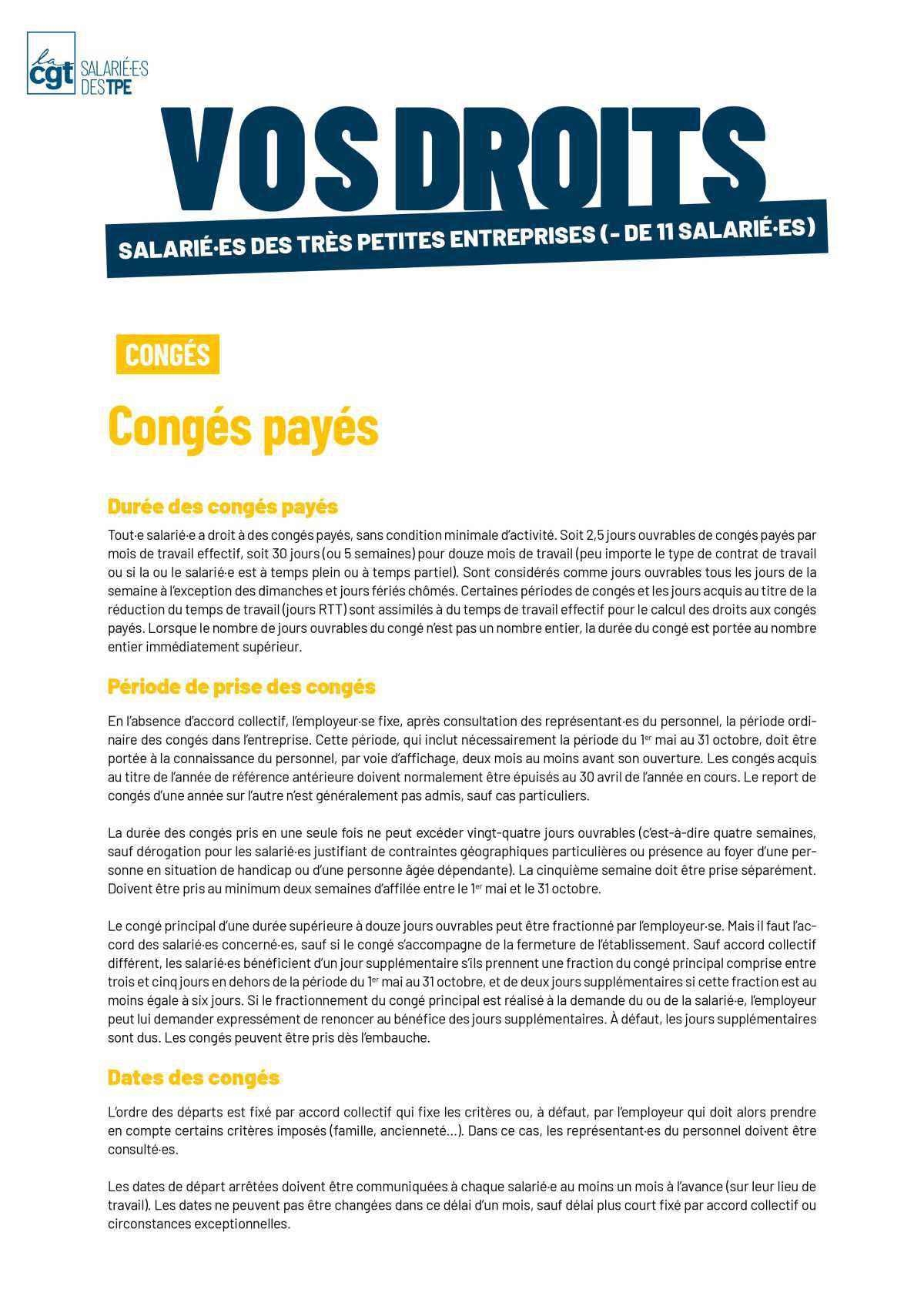 Congés payés