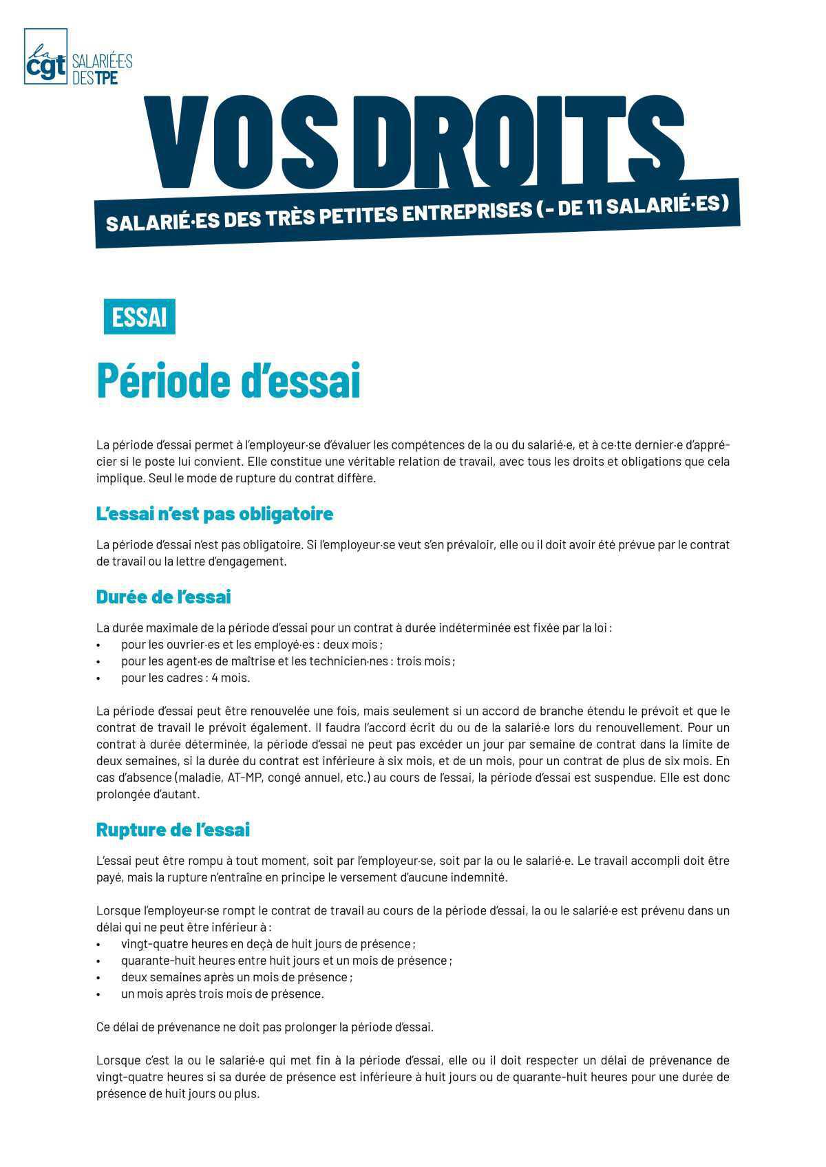 Période d'essai