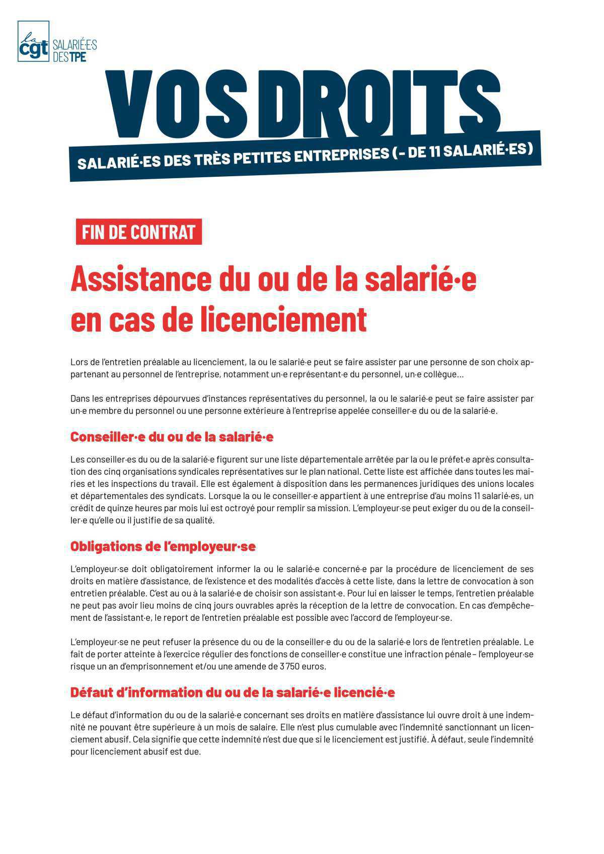 Fin de contrat