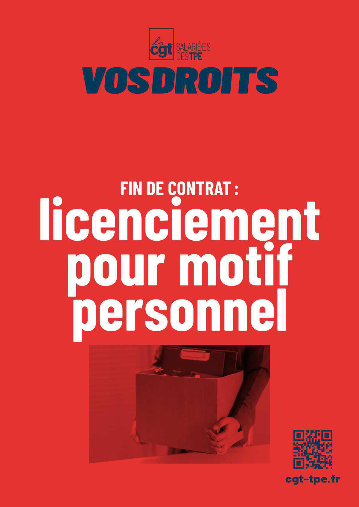 Licenciement motif personnel