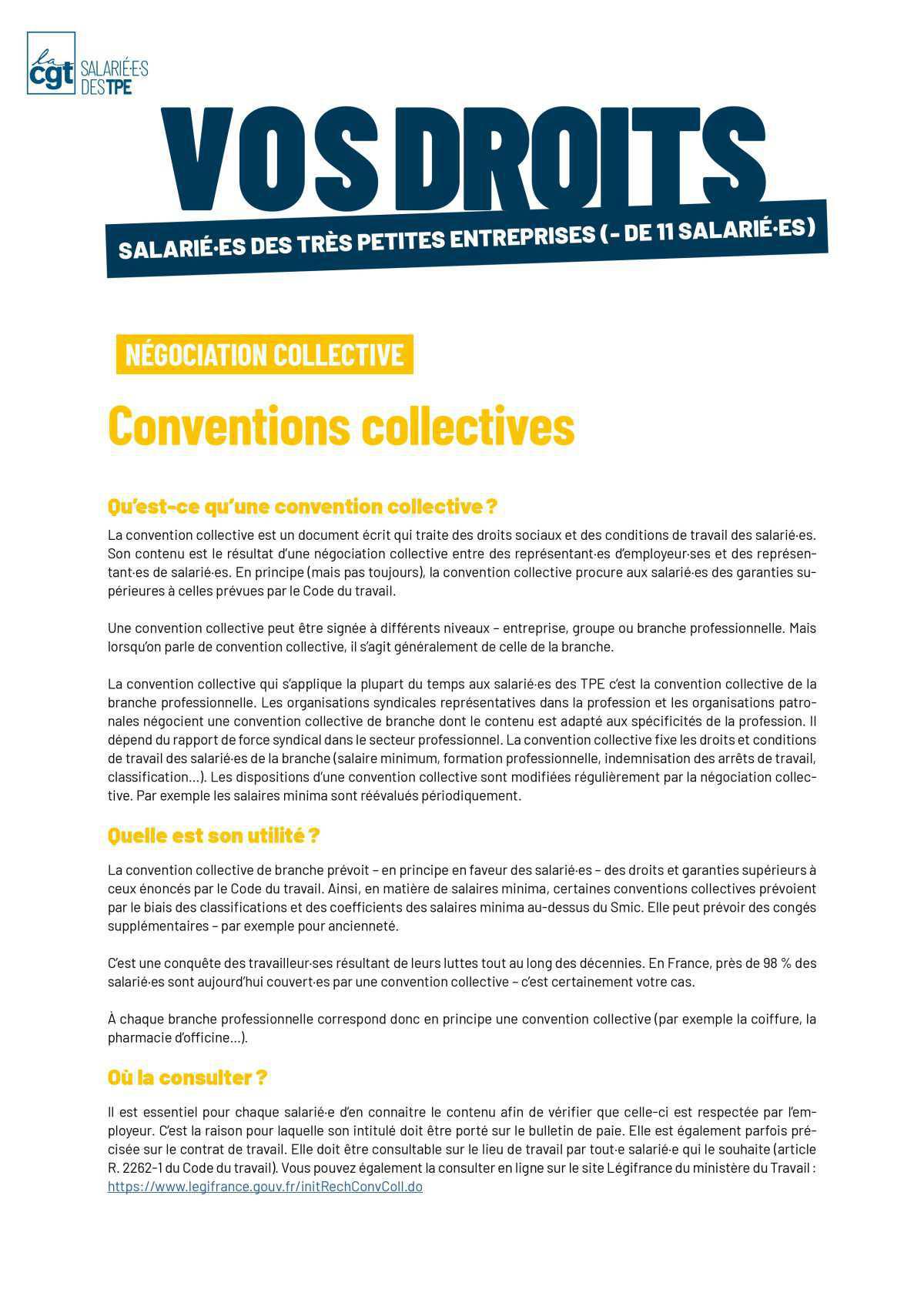 Conventions collectives