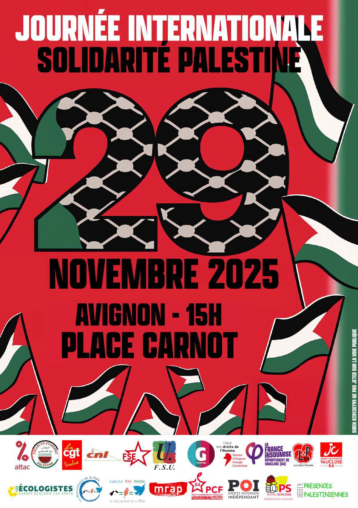 Journée internationale de Solidarité Palestine