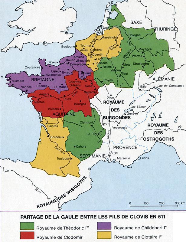 Mort de Clovis et Conflits dynastiques Mort de Clovis et Conflits dynastiques