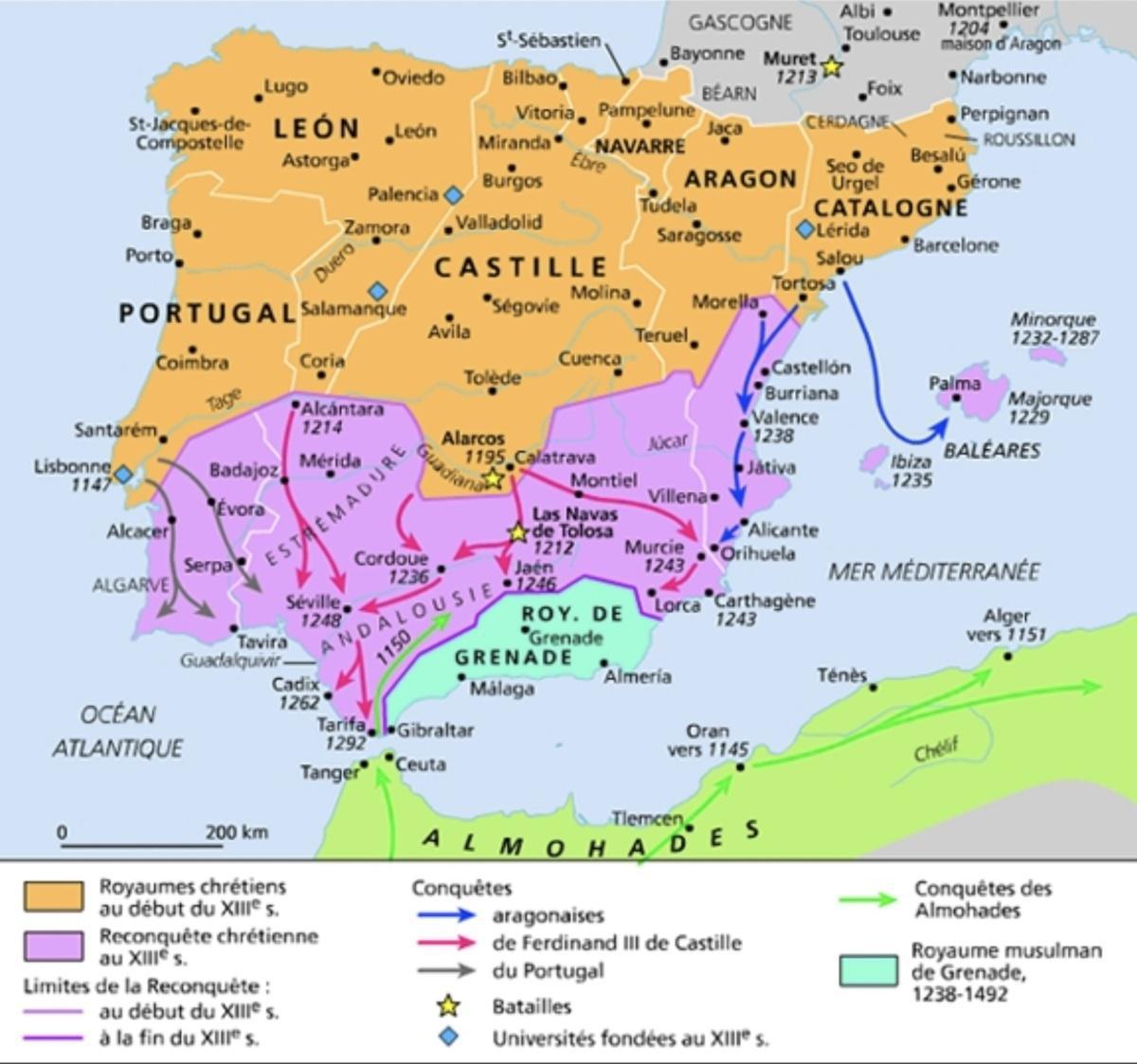 La Croisade d'Espagne et la Reconquête du sud (1130-1280)