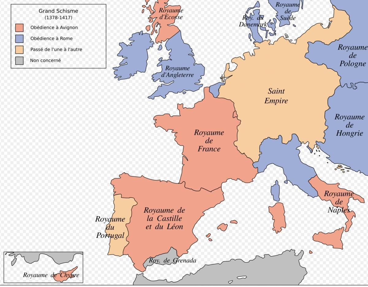 Le Grand Schisme d’Occident : Une Église Divisée