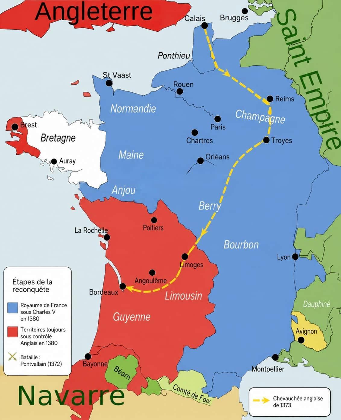 La Guerre de 100 ans : la France Recouvrée (1364-1380)