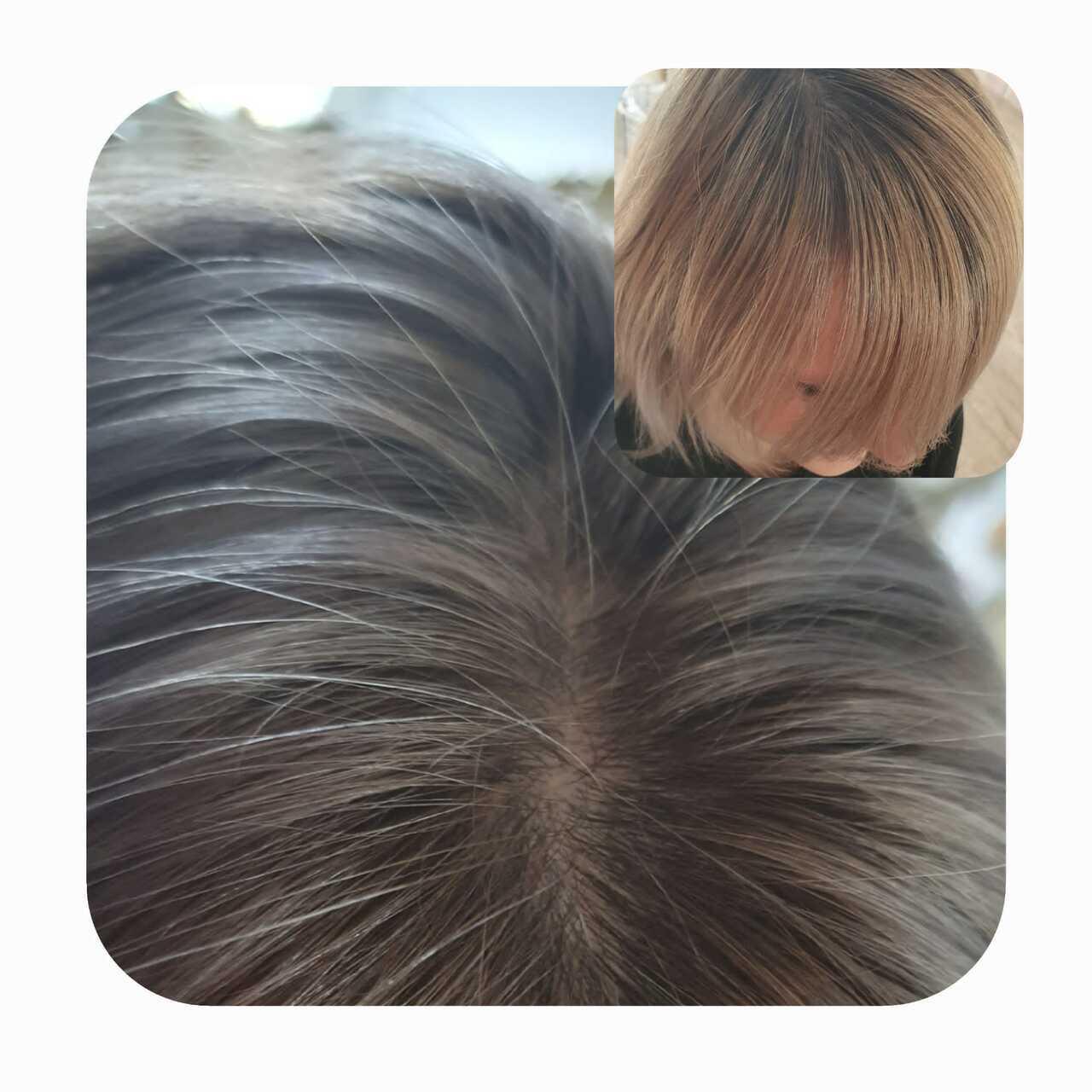 Ausgleich von beige/cappuccino farbige Strähnen auf hell-licht Blond