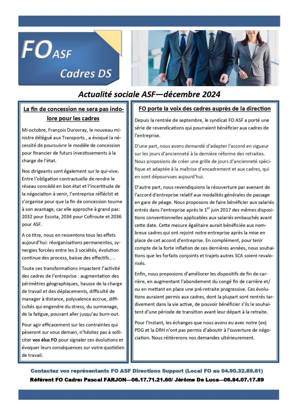 InFO News Cadres - décembre 2024 InFO News Cadres - décembre 2024