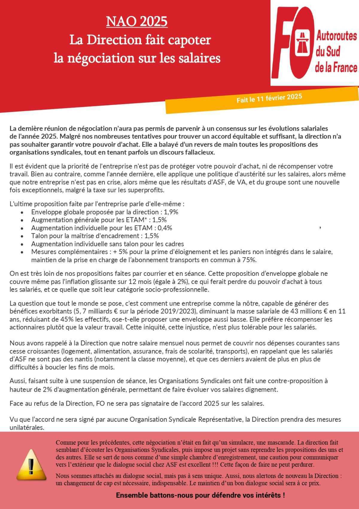 Tract NAO sur les salaires
