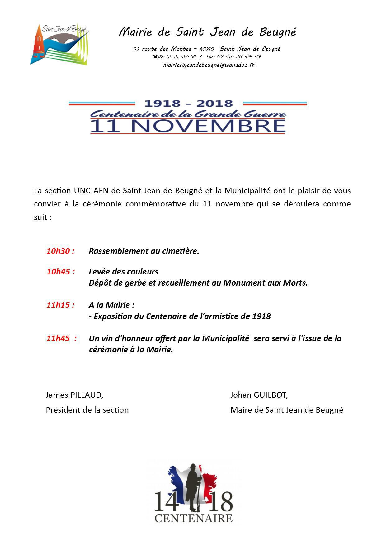 LE 11 NOVEMBRE 2018