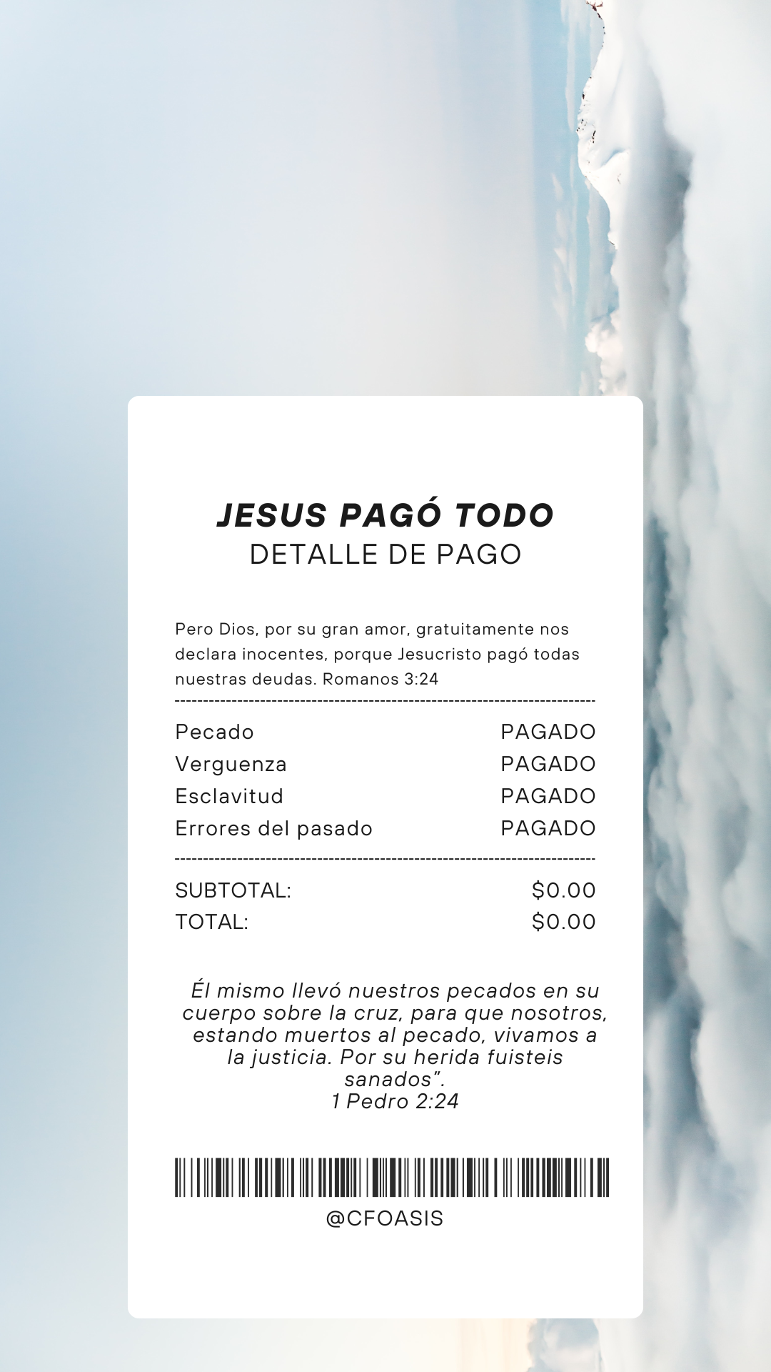 JESUS PAGÓ TODO