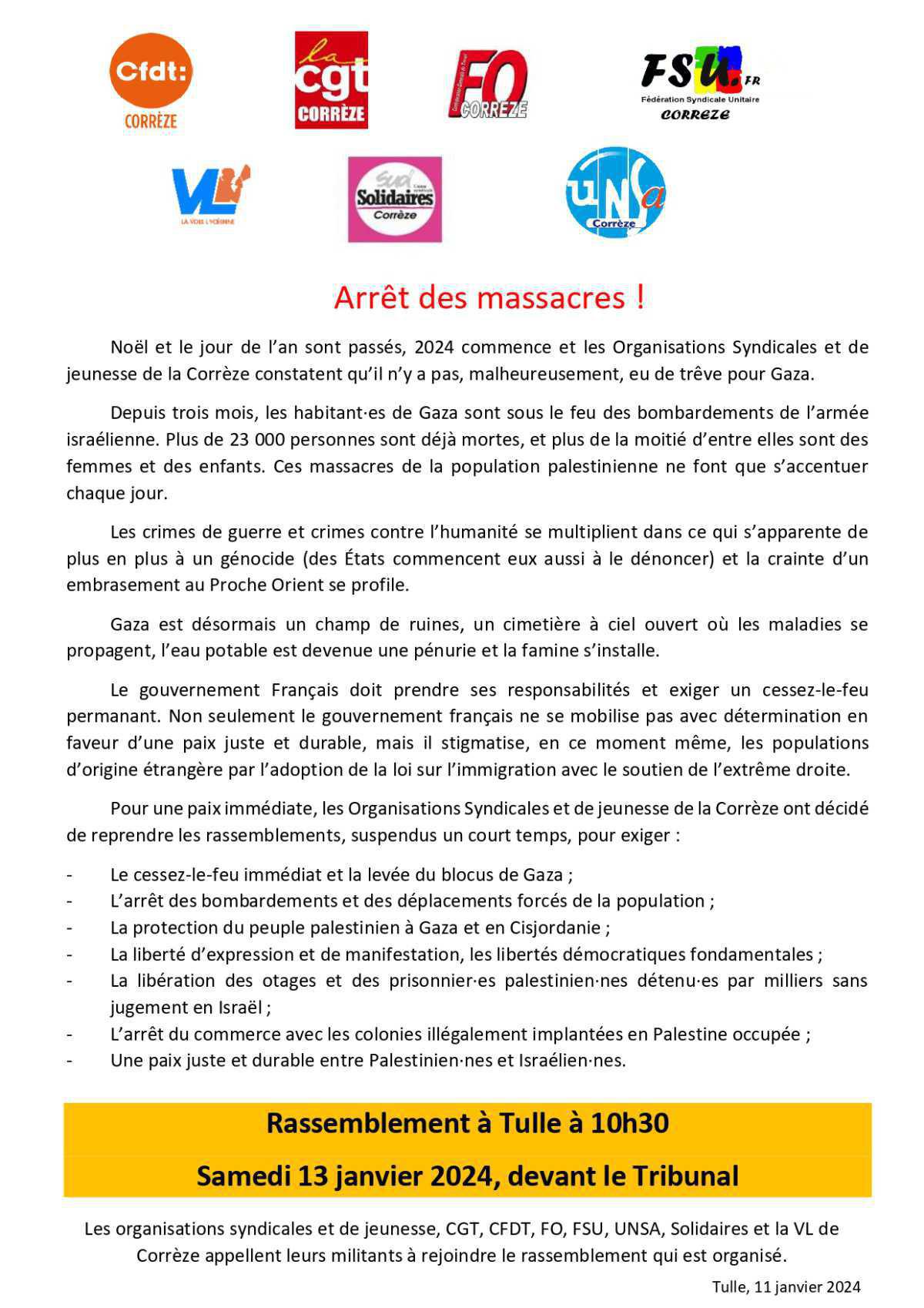 13 janvier 2024