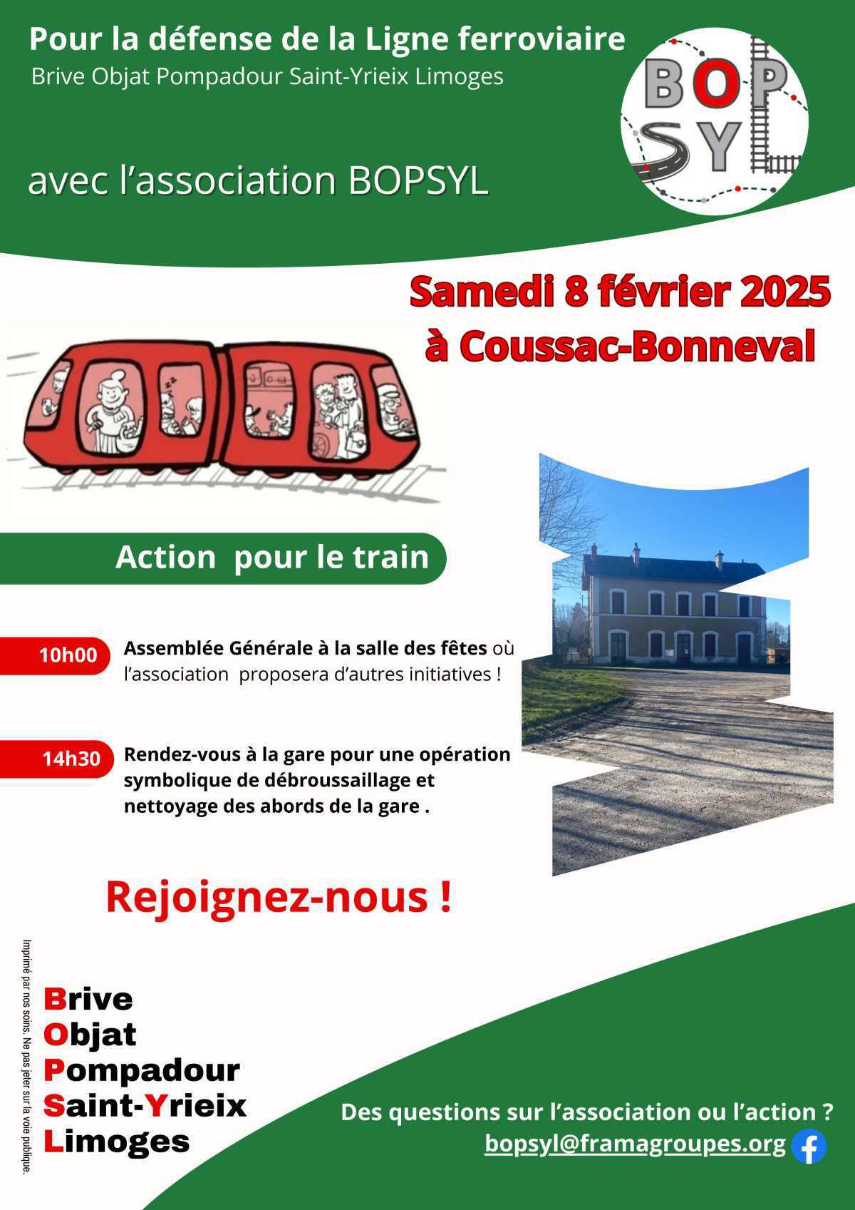 Action en gare de Coussac-Bonneval