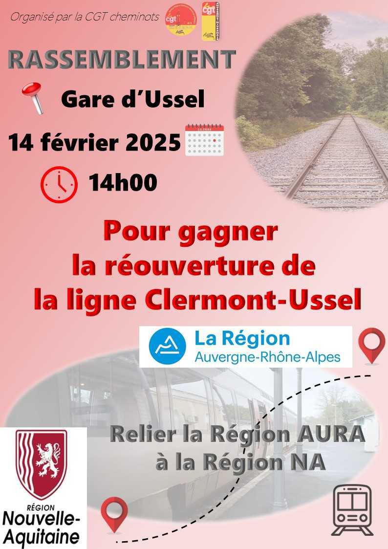 Rassemblement à la gare d'Ussel