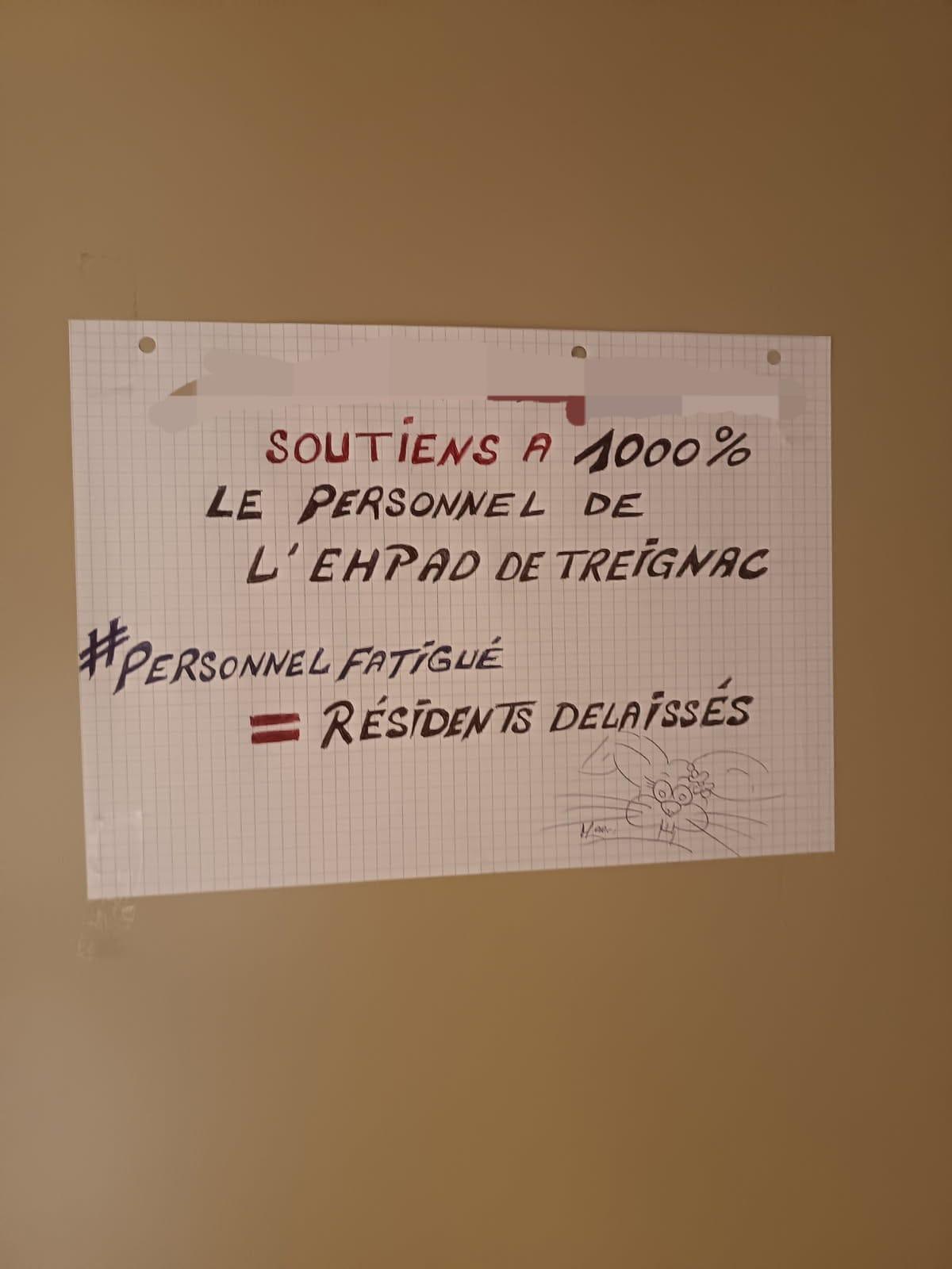 EHPAD Treignac : Poursuite de la grève 