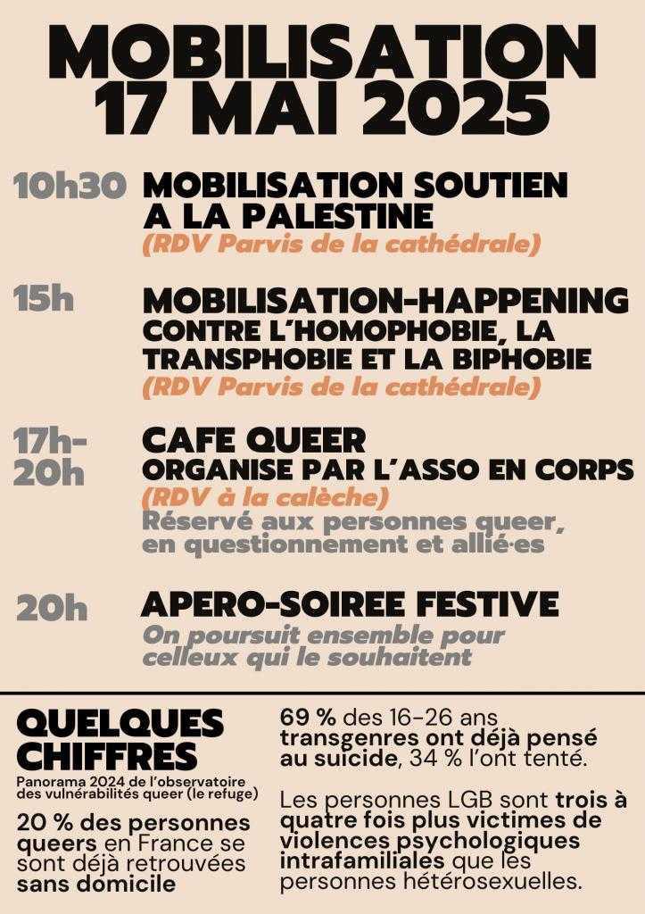 Journée internationale de lutte contre l'homophobie, la biphobie et la transphobie Journée internationale de lutte contre l'homophobie, la biphobie et la transphobie