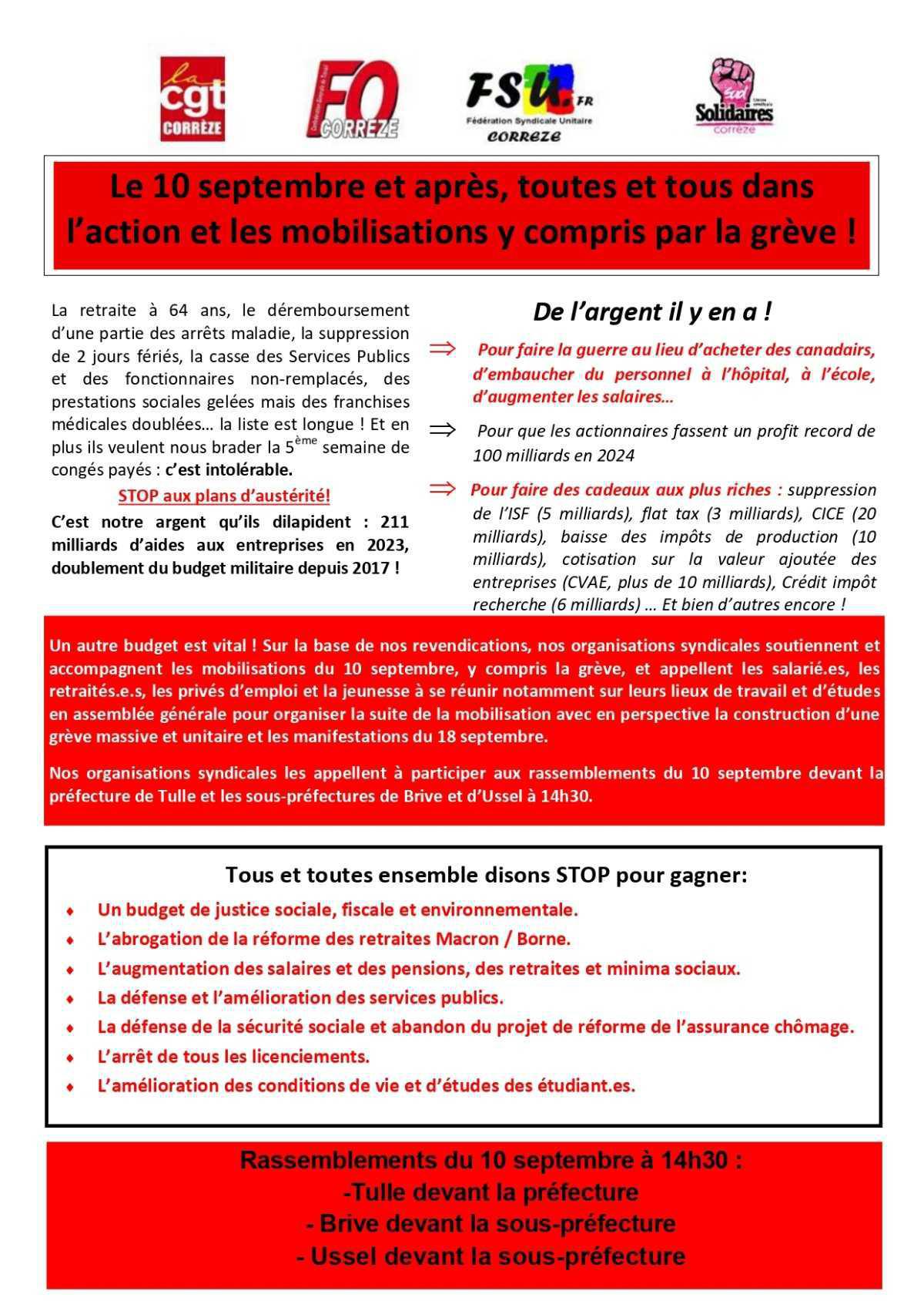Rassemblements du 10 septembre 2025