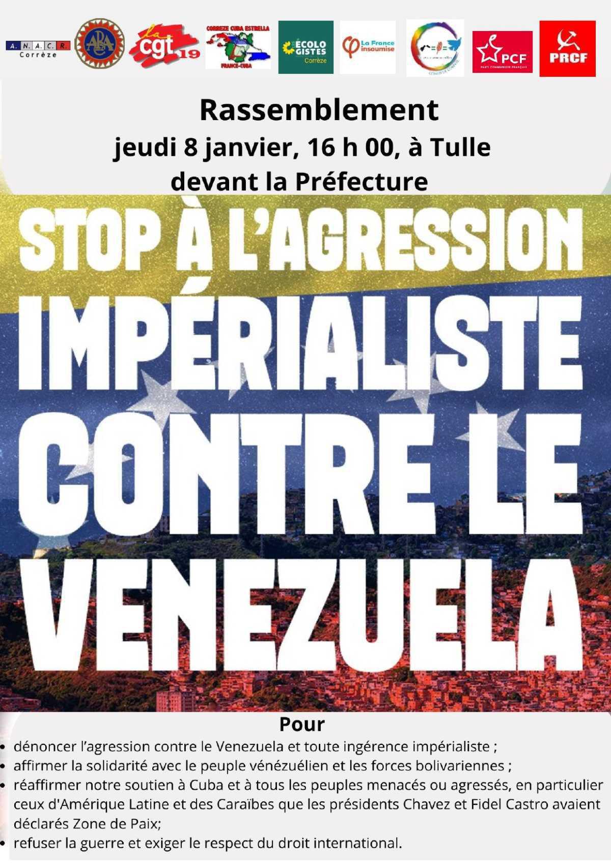 Rassemblement en soutien au peuple vénézuélien 