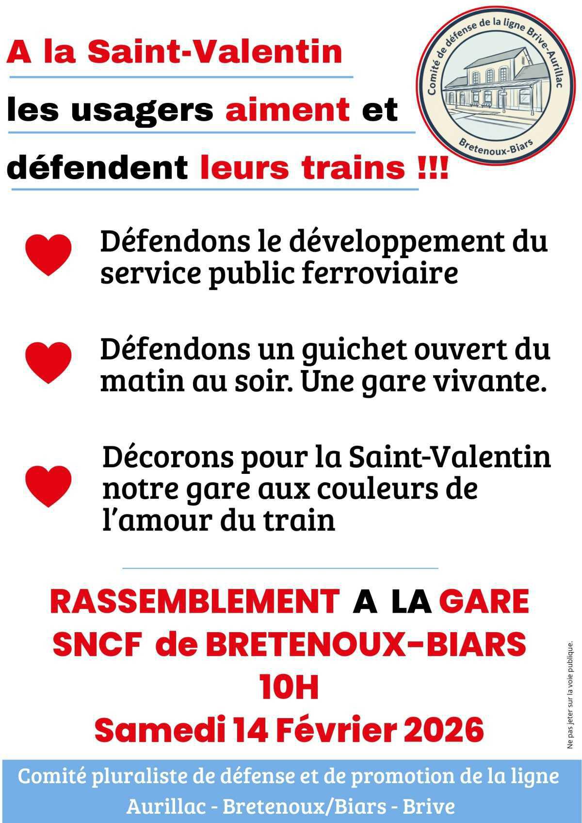 Rassemblement à la gare de Biars Rassemblement à la gare de Biars