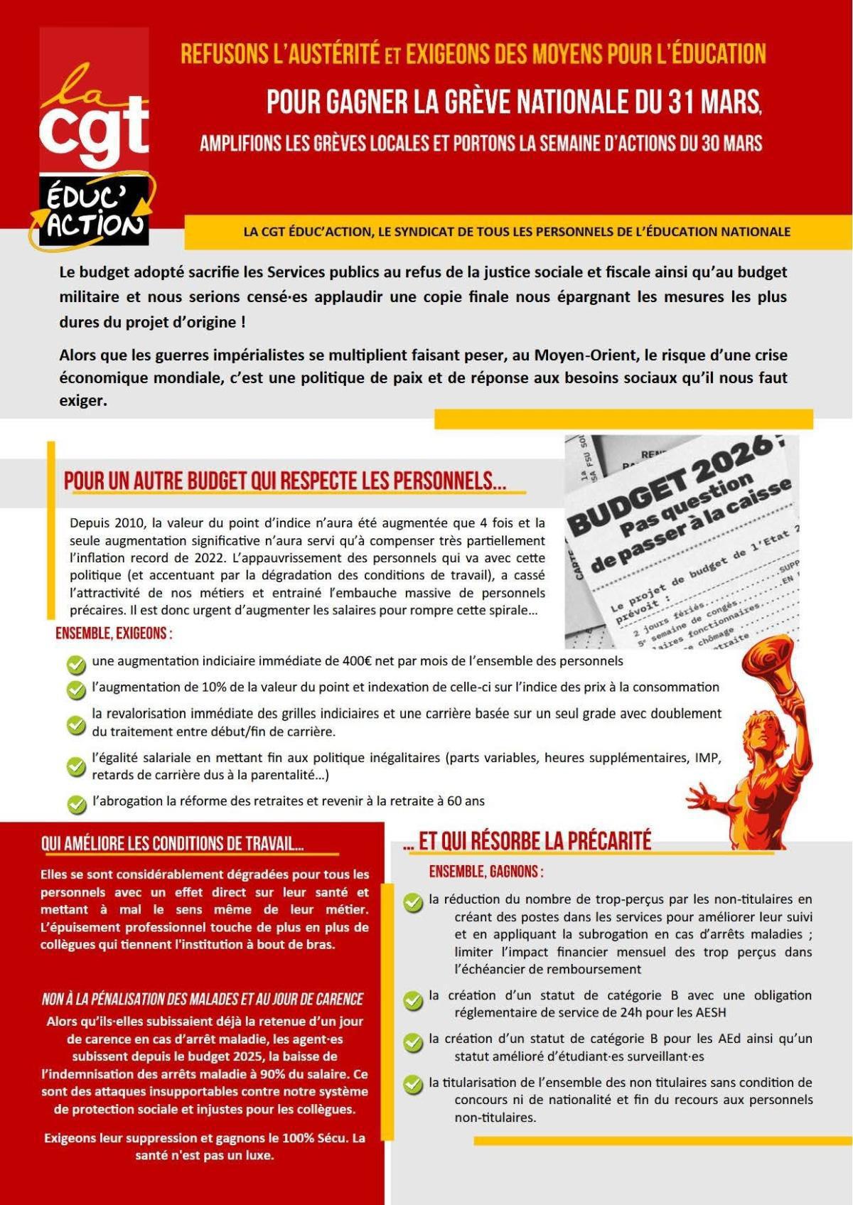 Rassemblement Educ'Action Tulle 31 mars 10h30 Rassemblement Educ'Action Tulle 31 mars 10h30