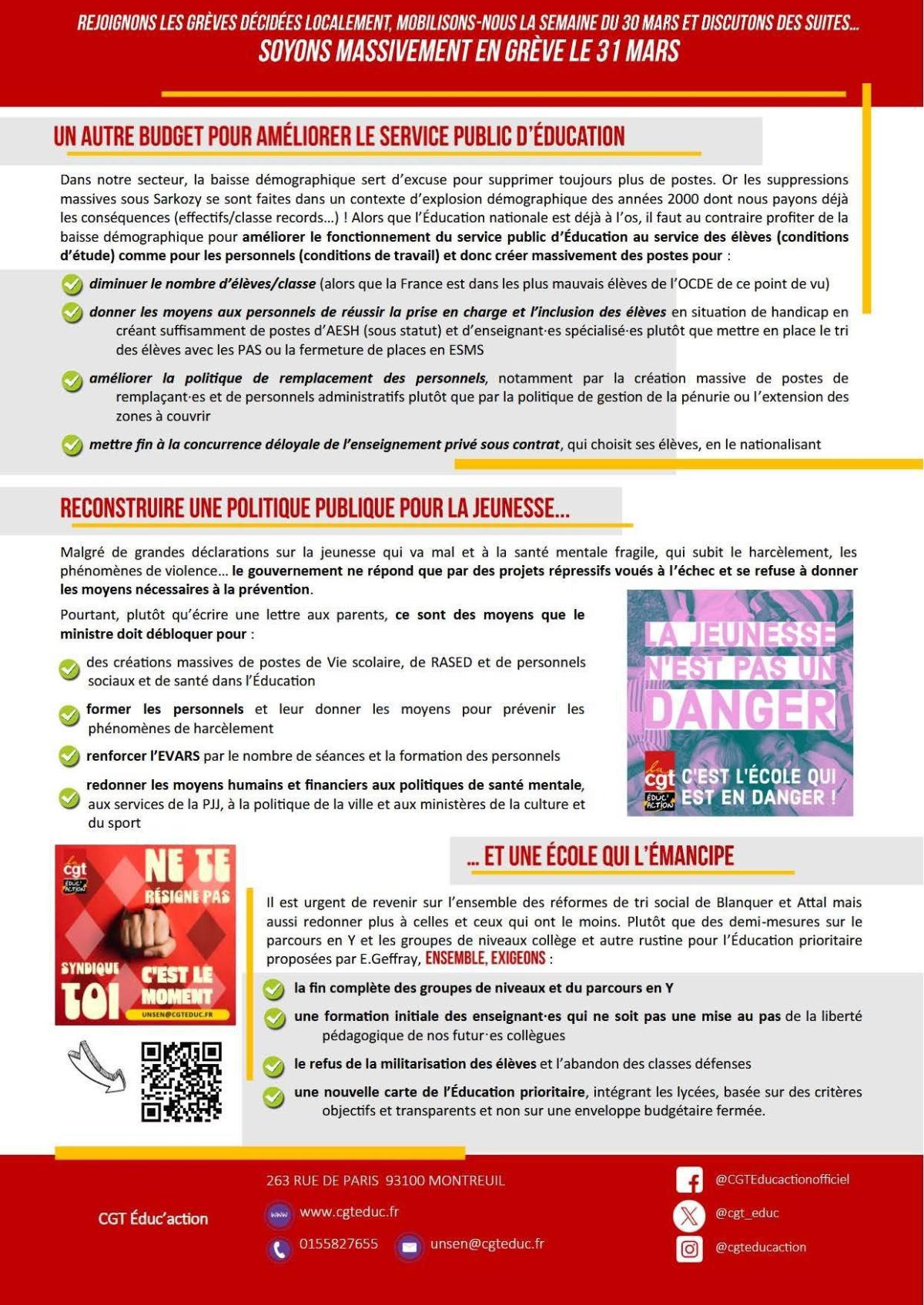 Rassemblement Educ'Action Tulle 31 mars 10h30 Rassemblement Educ'Action Tulle 31 mars 10h30