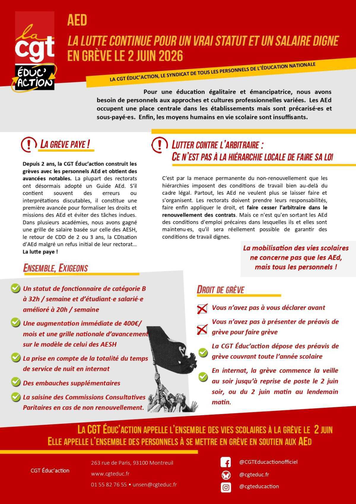 Grève pour les assistants d'éducation (AEd)